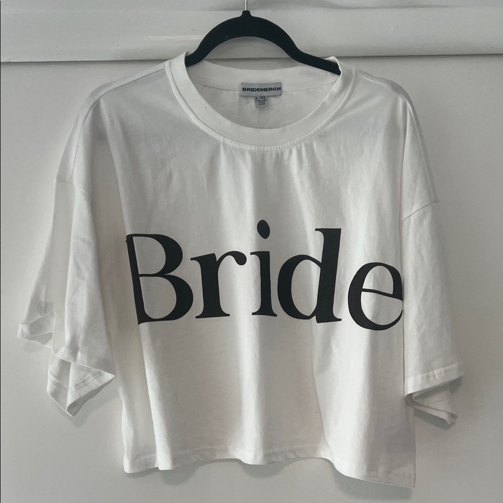 Anthropologie White 'Bride' Tee